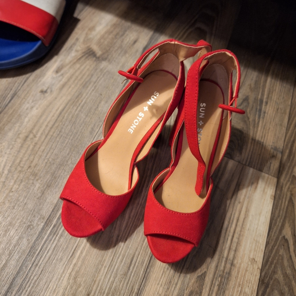 Sun + Stone red heels